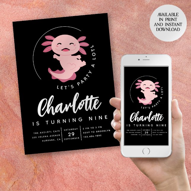 Convite Festa de aniversário Alol do Partido do Vamos Axol (Criador carregado)