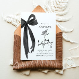 Convite Festa de aniversário Arco Preto Elegante