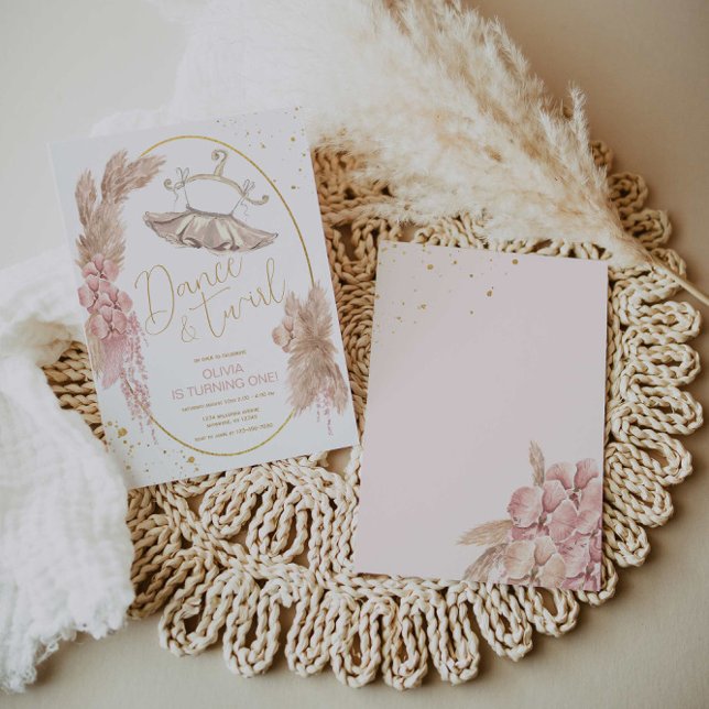 Convite Festa de aniversário Ballerina Tutu (Criador carregado)