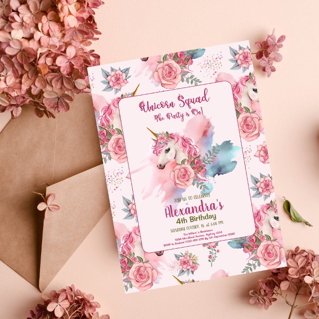 Convite Festa de aniversário Bastante do Arco-Íris do Unic (Criador carregado)