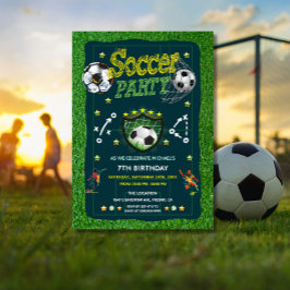 Convite Festa de Aniversário Bola de Futebol de Todos os T