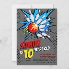 Convite Festa de aniversário boliche