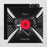 Festa de aniversário Bolinhas Preta Vermelho Branc