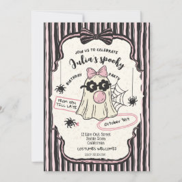 Convite Festa de aniversário Bonita de Figurino no Hallowe