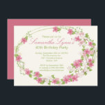 Convite Festa de aniversário Bonito do Piso do Flor de Águ<br><div class="desc">Nosso convite de aniversário de flor de primavera de aquarela bonito é perfeito para uma festa de aniversário adulta para qualquer garota, incluindo um doce aniversário de 16 anos, aniversário de 21 anos, aniversário de 30 anos, 35 anos, aniversário de 40 anos, 50 anos. Moderno, na moda e convite de...</div>