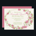 Convite Festa de aniversário Bonito do Piso do Flor de Águ<br><div class="desc">Nosso convite de aniversário de flor de primavera de aquarela bonito é perfeito para uma festa de aniversário adulta para qualquer garota, incluindo um doce aniversário de 16 anos, aniversário de 21 anos, aniversário de 30 anos, 35 anos, aniversário de 40 anos, 50 anos. Moderno, na moda e convite de...</div>