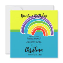 Festa de aniversário brilhante de arco-íris