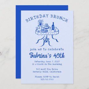 Convite Festa de aniversário Buffet Mesa Desenho Personali