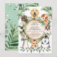 Festa de aniversário Cachorro Folha-Pata-Pata-Pata
