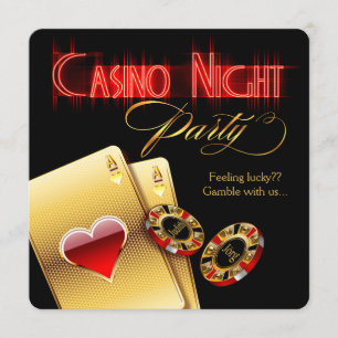 Convite Festa de Aniversário Casino Night Susanne Vegas