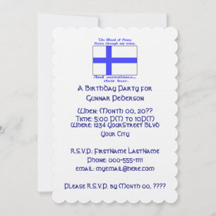 Convite Festa de Aniversário Cerveja Sangue Finlandês 