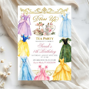 Convite Festa de Aniversário Chá da Princesa Vestida