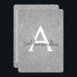 Convite Festa de aniversário Cintilante Silver Sparkle Gli<br><div class="desc">Silver Sparkle Glitter Girly Festa de aniversário Nome do Monograma e Convite de aniversário Inicial. Este convite é perfeito para o Silver Sparkle Glitter Girly Party,  que quer comemorar no luxo.</div>