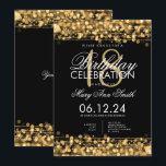 Convite Festa de aniversário Classy 18th Sparkles Dourado<br><div class="desc">Elegante e classe 18ª Festa de aniversário Espalha um modelo de convite Dourado. Com luzes,  cordas e faíscas. Produtos correspondentes disponíveis.</div>
