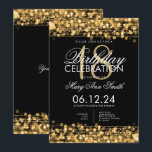 Convite Festa de aniversário Classy 18th Sparkles Dourado<br><div class="desc">Elegante e classe 18ª Festa de aniversário Espalha um modelo de convite Dourado. Com luzes,  cordas e faíscas. Produtos correspondentes disponíveis.</div>