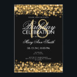 Convite Festa de aniversário Classy 18th Sparkles Dourado<br><div class="desc">Elegante e classe 18ª Festa de aniversário Espalha um modelo de convite Dourado. Com luzes,  cordas e faíscas. Produtos correspondentes disponíveis.</div>