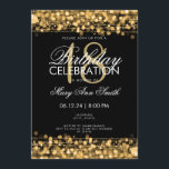 Convite Festa de aniversário Classy 18th Sparkles Dourado<br><div class="desc">Elegante e classe 18ª Festa de aniversário Espalha um modelo de convite Dourado. Com luzes,  cordas e faíscas. Produtos correspondentes disponíveis.</div>