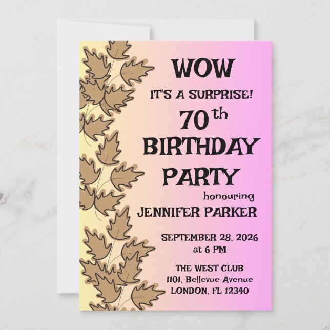 Convite Festa de aniversário Colorida (Frente)