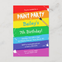 Festa de aniversário Colorida de Arte do Partido d