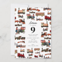 Festa de aniversário Colorida dos Comboios de Brin