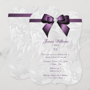 Convite Festa de Aniversário com Arco de Gema Violeta, Fit