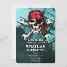Convite Festa de aniversário com caveiras
