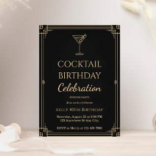 Convite Festa de Aniversário com Drinks para Adultos