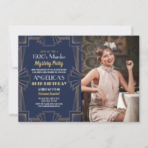 Convite Festa de Aniversário com Jantar e Mistério de Assa