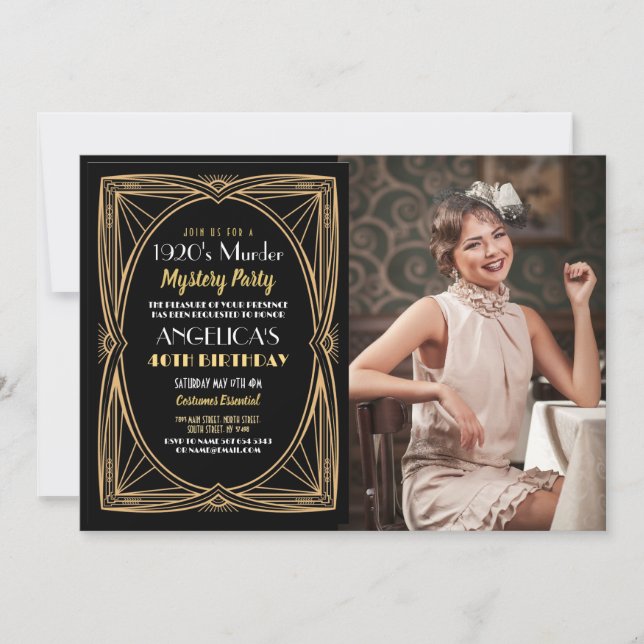 Convite Festa de Aniversário com Jantar e Mistério de Assa (Frente)