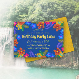 Convite Festa de Aniversário com Luau Havaiano
