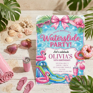 Convite Festa de Aniversário com Piscina e Pista de Água P