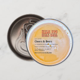 Convite Festa de aniversário com tema de cerveja retrorref