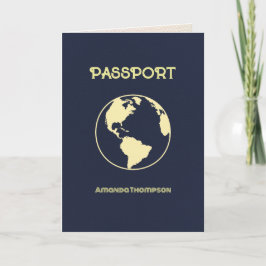 Convite Festa de Aniversário com tema de Passaporte Retro