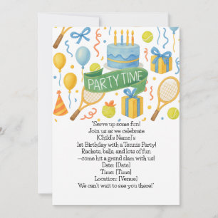 Convite Festa de aniversário com tema para os Tênis
