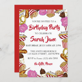 Convite Festa de aniversário Comida Justa do Estado do Car