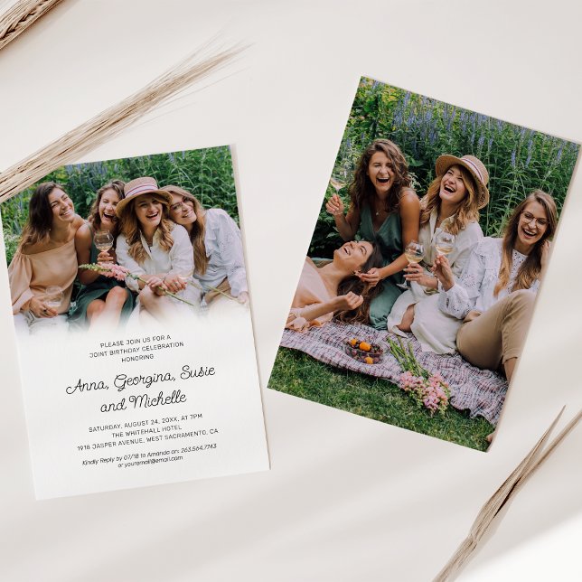 Convite Festa de aniversário comum de amigos modernos (Criador carregado)