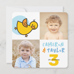 Convite Festa de aniversário Comum dos Patos Whimsical