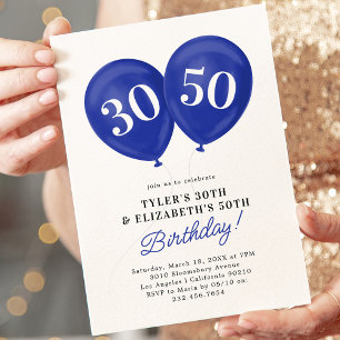 Convite Festa de Aniversário Conjunta de Dupla Celebração 