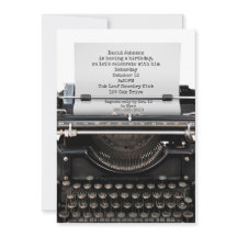 Festa de aniversário Convide Na Antiga Máquina De 