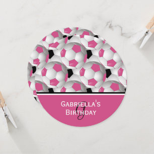 Convite Festa de aniversário cor-de-rosa do teste padrão