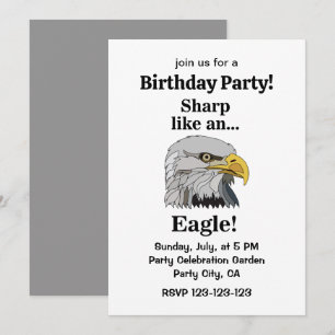Convite Festa de Aniversário da Águia Americana