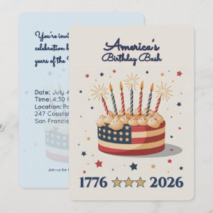 Convite Festa de Aniversário da América 1776-2026