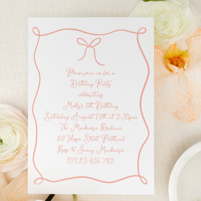 Convite Festa de aniversário da Arco Desenhada da Mão (Criador carregado)