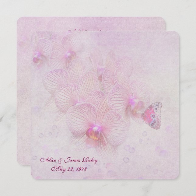 Convite Festa de Aniversário da Borboleta (Frente/Verso)