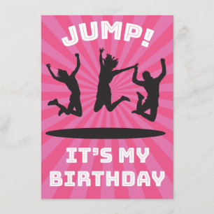 Convite Festa de aniversário da casa do salto do trampoli