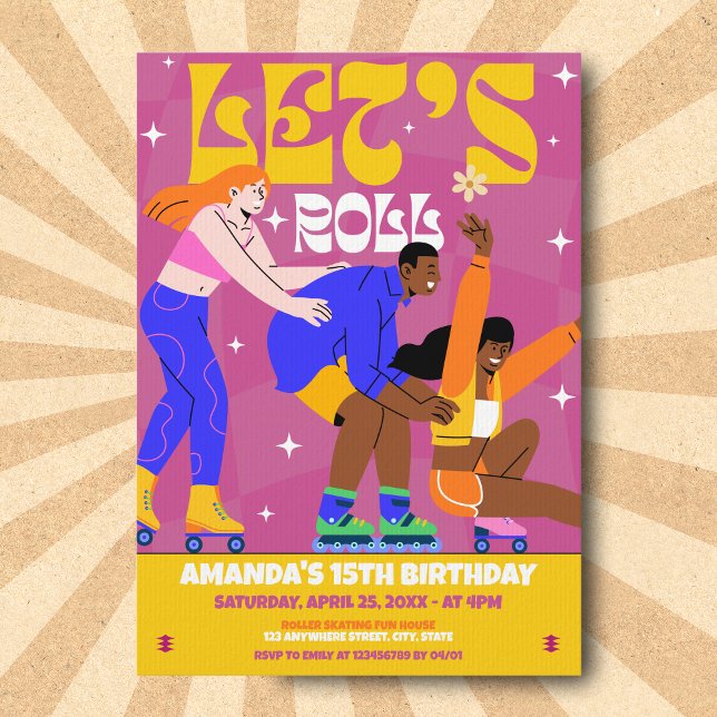 Convite Festa de aniversário da  do cilindro do vamos Skat (Criador carregado)