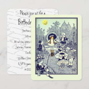 Convite Festa de Aniversário da Dorothy de O Mágico de Oz 