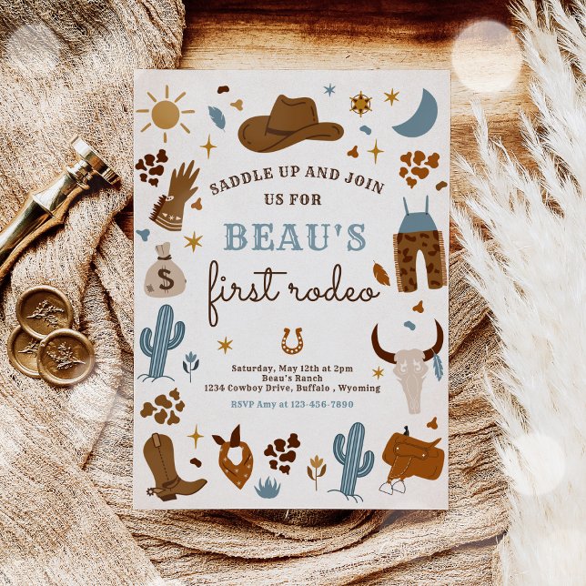 Convite Festa de aniversário da Fazenda Rodeio Ocidental W (Criador carregado)