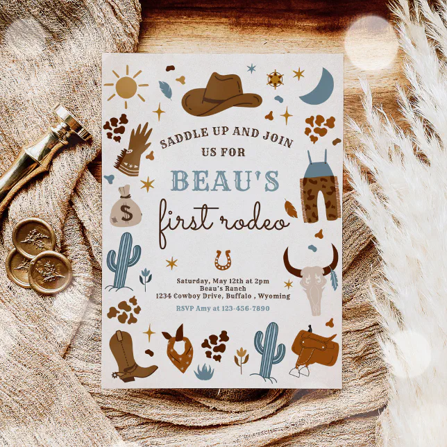 Convite Festa de aniversário da Fazenda Rodeio Ocidental W