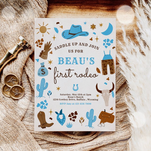 Convite Festa de aniversário da Fazenda Rodeio Ocidental W (Criador carregado)